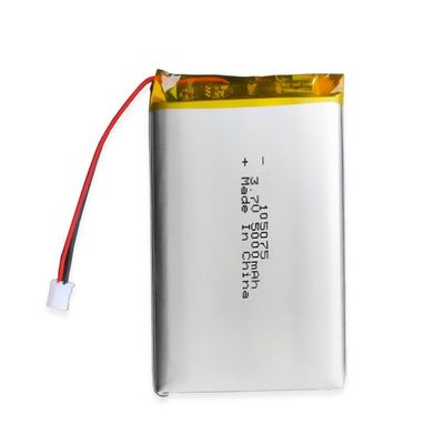 Capacidad de LP105075 3.7V 5V 5000mAh Li Polymer Rechargeable Battery High