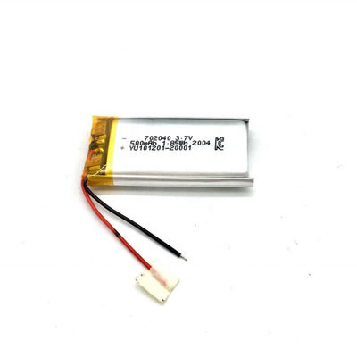 Batería del polímero de litio del CE 702040 3.7v 500mah del kc para el equipo de supervisión