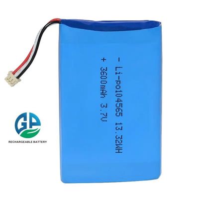104565 3.7v 3600mah Batería de Li Polymer para el Banco de Energía Electrónica