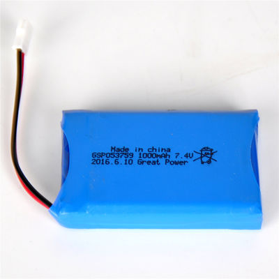 Batería del polímero de litio de Lipo 7,4 V 1000mah 503759