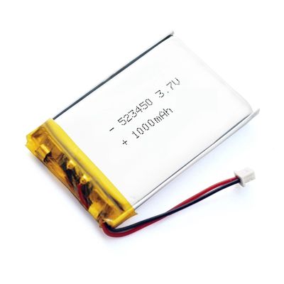 523450 3,7 batería recargable de Lipo del polímero de litio de V 1000mah