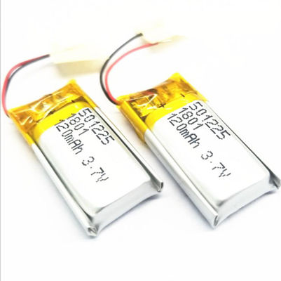 Auriculares bluetooth 3.7v 120mah Lipo 501225 Li Polymer Battery With Wire