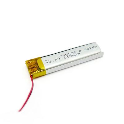 400935 3.7V 80mAh Pequeña batería de polímero de litio IEC62133 CB KC aprobado