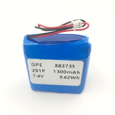 Batería 883735 7.4V 1300mAh LiPo del polímero de litio de IEC62133 kc