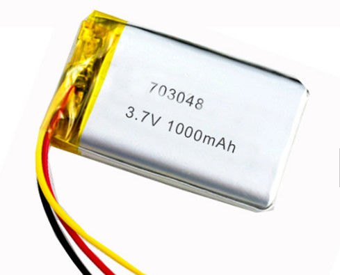 Batería 1000mah del polímero de litio 3.7v de MSDS 703048