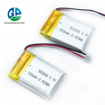 comprar batería recargable 502030 del polímero de litio de 3.7volt 250mAh online manufacture