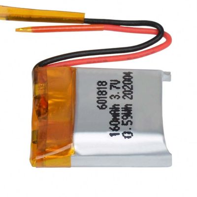 comprar Batería recargable de 601818 polímeros de litio, 3.7V Li Polymer Cell 160mAh online manufacture