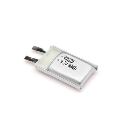 buy 80mAh 3.7V 451220 Batería de polímero de litio con conector PCM por cable para auriculares TWS Fabricación en línea