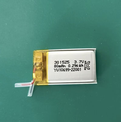 comprar 301525 batería recargable LiPo de la batería del polímero de litio de 3.7V 80mAh para los auriculares de botón de TWS Fabricación en línea