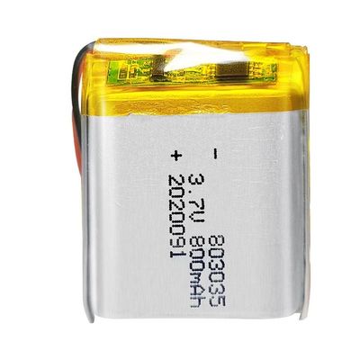 comprar vida de ciclo de la batería 500times del polímero de litio de 3.7V 800mah 803035 online manufacture