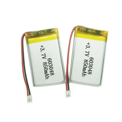 comprar 603048 3.7V 850mAh KC IEC62133 Batería de polímero de litio aprobada con una vida útil de más de 500 ciclos Fabricación en línea