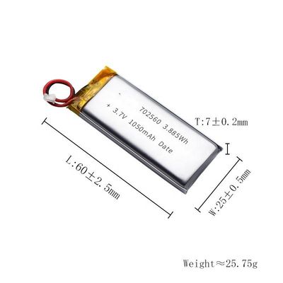 comprar Capacidad recargable Li Poly Battery Pack 702560 de 5C 3.7V 1200mAh online manufacture