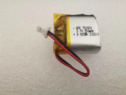 comprar Dispositivo Li Polymer Battery, batería de la belleza del polímero de 3.7V 752020 250mAh Lipo online manufacture