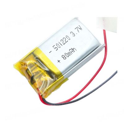 comprar batería de litio del polímero de 80mAh 501220 3.7V kc con el conector del PCM del alambre online manufacture
