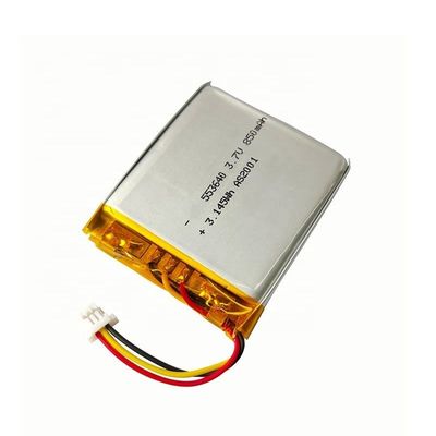comprar 553640 Recargable 3.7V 850mAh paquete de baterías de polímero de litio con 500 veces la vida útil del ciclo Fabricación en línea