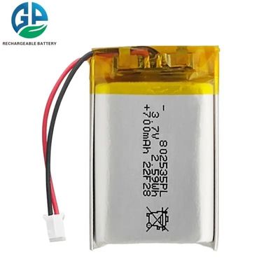 comprar 3.7V 700mAh 802535 Litio Polímero LiPo Batería Pack con OEM ODM personalización Fabricación en línea