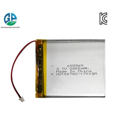 comprar Batería recargable de polímero de litio Lipo OEM 655565 3.7V 2800mAh aprobada por KC IEC62133 Fabricación en línea