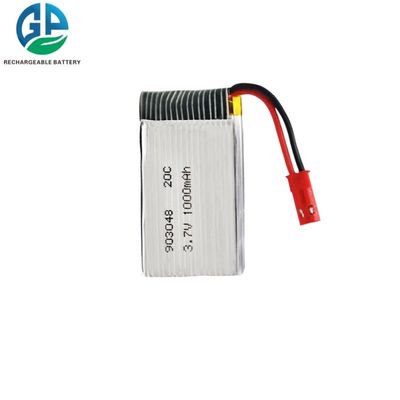 comprar IEC62133 Batería de polímero de litio 3.7v 20C tasa de descarga 903048 1000mah Rc Batería de helicóptero online manufacture