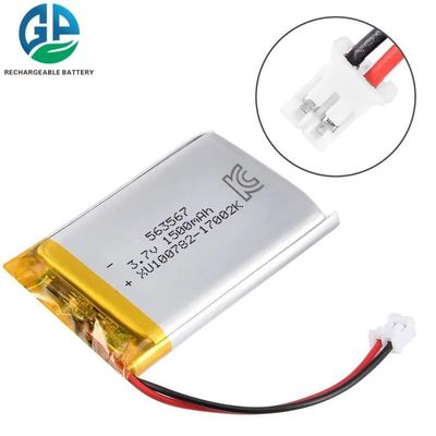 comprar 3.7v Batería de Li Polymer 563567 3.7V 1500mAh Batería Lipo recargable online manufacture