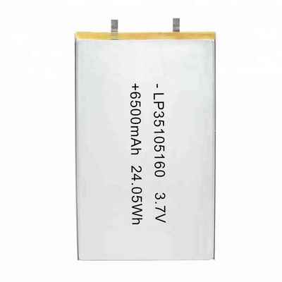 comprar Batería recargable Lp35105160 de polímero de litio 6500mah 3.7v online manufacture