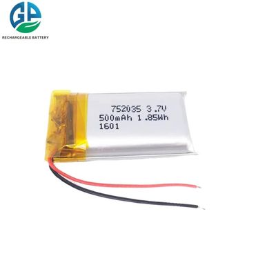 comprar 752035 500mah 3.7v Batería recargable Li Poly para reproductor de audio online manufacture