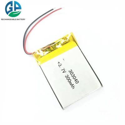 comprar 99% Eficiencia 3.7V 300mAh 500 veces Vida del ciclo Batería Lipo personalizada Batería de litio polímero Fabricación en línea