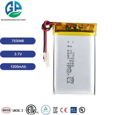 comprar KC Aprobado 753048 1200mAh 3.7v Recargable Lipo Batería para el monitor de juguete inteligente online manufacture