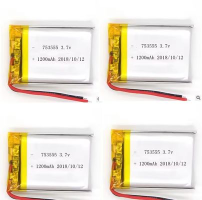 comprar KC aprobado 1200mAh 3.7v Lipo Batería recargable 3.7v 1200mah 753555 Batería de litio polímero online manufacture