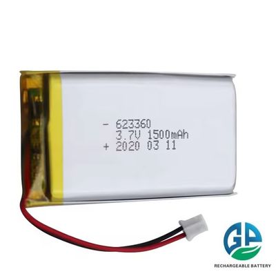 comprar Alta calidad 623360 3.7v 1500mah Batería de litio polímero Batería de alta tasa de descarga 30C Max60C recargable online manufacture