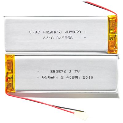 comprar Batería de alta tasa de descarga Batería de litio de polímero de 600 mAh de capacidad completa KC 352570 Batería de litio recargable de 3.7V online manufacture