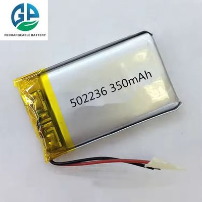 comprar KC CE aprobado 3.7V Li Poly Batería recargable 502236 3.7V 350mah 1.295wh Batería OEM Batería de iones de litio online manufacture