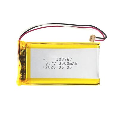 comprar 103767 Batería de litio polimérico de alta descarga Certificado CE 3.7v 3000mah Batería recargable 30CMax60C Lipo online manufacture
