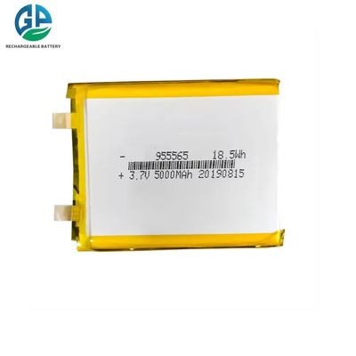 comprar Batería Lipo de alta capacidad de alta duración de ciclo 3.7v Baterías recargables 955565 3.7v 5000 Mah Batería 18.5wh de batería de litio recargable online manufacture