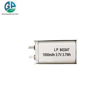 comprar Recargable KC CE 3.7v 1000mah Baterías Lipo Baterías de litio polímero 843347 3.7v 1000mAh Batería recargable Litio Litio online manufacture