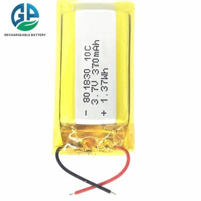 comprar 3.7V Batería de Li-polímero Banco de energía Ciclo largo KC aprobado 801830 370mah Batería Baterías recargables de Li-polímero online manufacture