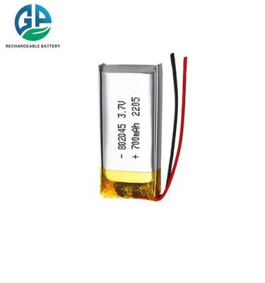 comprar 700mah 10c Alta tasa de descarga 802045 Batería de litio de polímero 3.7V 700mAh online manufacture