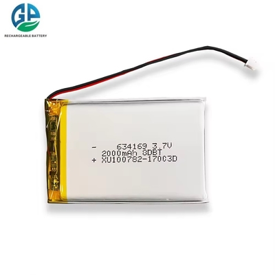 comprar High Discharge Rate Battery 30C Max60C Rechargeable 634169 2000mAh 3.7V Li-Polymer Battery For Electric Folklifts online manufacture