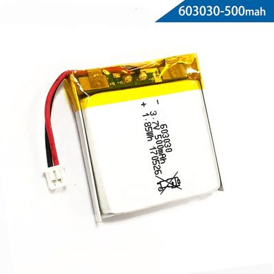 comprar UN38.3 recargable 603030 3,7 V 500mah Li Polymer Battery online manufacture