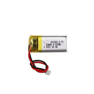 KC certificó la batería 60mAh 401020 del polímero de litio de 3.7V para el auricular