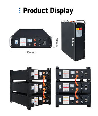 Batería de Almacenamiento de Energía Solar LiFePO4 de 51.2V y 6000 Ciclos con Diseño de Montaje en Rack