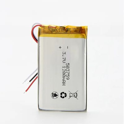 Batería de polímero de litio de 3.7V 1200mAh con vida útil de 500 ciclos para dispositivos de belleza
