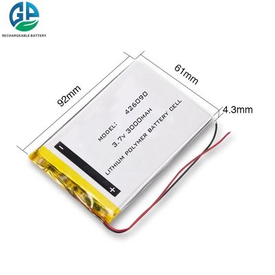 Alta descarga 3.7V 3000mAh Batería de litio polímero Batería recargable Lipo