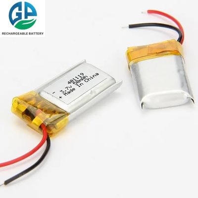 401119 Batería recargable de iones de litio 3.7V 50mAh con 500 ciclos de vida Batería de polímero de iones de litio