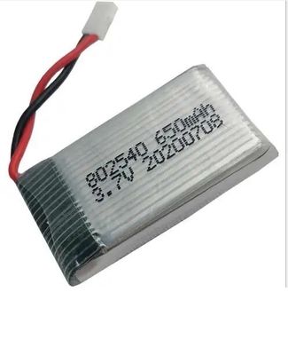 Batería recargable de polímero de litio de 650 mAh, tasa de descarga de 25C, aprobada por KC e IEC62133