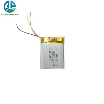 Batería de polímero de litio recargable de 3.7V 200mAh con certificación KC y conector PCM con cable
