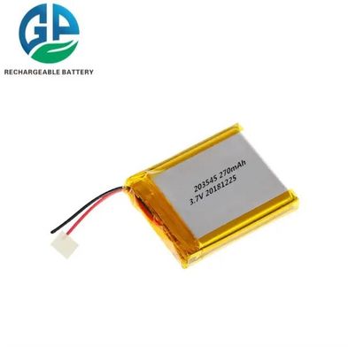 233545 Batería de li-ion de polímero de 270 mAh 3.7V Reloj inteligente digital paquete de células de iones de litio de polímero