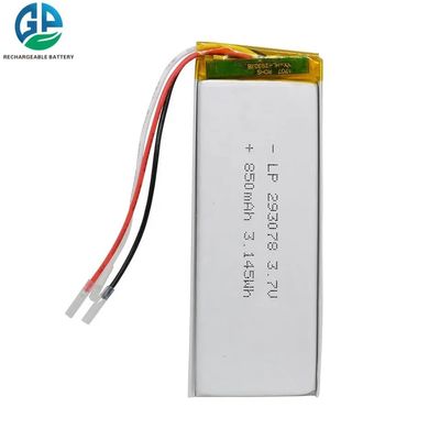 Batería de litio y polímero de alta temperatura 293078 3.7v 850mah para cargador