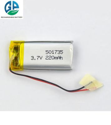 OEM 3.7V 220mAh KC IEC62133 Batería de litio polimérico recargable aprobada
