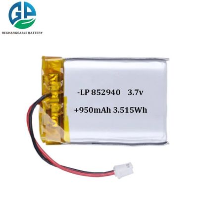 IEC62133 Aprobado 3.7V 950mAh Batería de polímero de litio Batería recargable LiPo