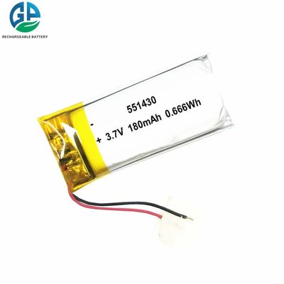 3.7V 180mAh Batería recargable de Li Polymer Batería Lipo para electrónica de consumo